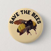 SAVE THE BEES BADGE