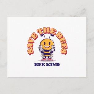Save The Bees, Be Kind - Sweet Bee Postcard