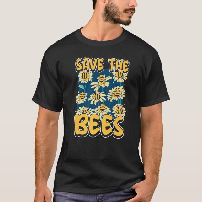 Save the bees Beekeeper cute honey bee costume  8 T-Shirt (Front)