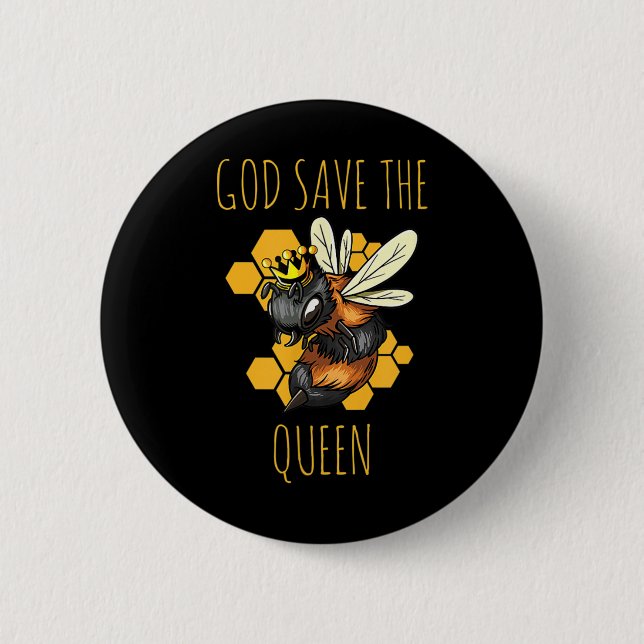 Save The Bees Beekeeper Environmental Protection _ 2 Inch Round Button (Front)