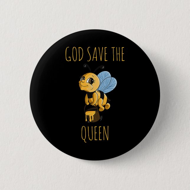 Save The Bees Beekeeper Environmental Protection _ 2 Inch Round Button (Front)