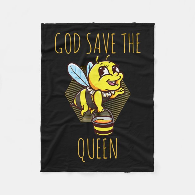 Save The Bees Beekeeper Environmental Protection _ Fleece Blanket (Front)