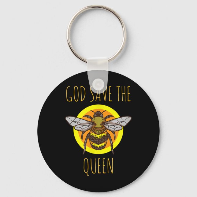 Save The Bees Beekeeper Environmental Protection  Keychain (Front)