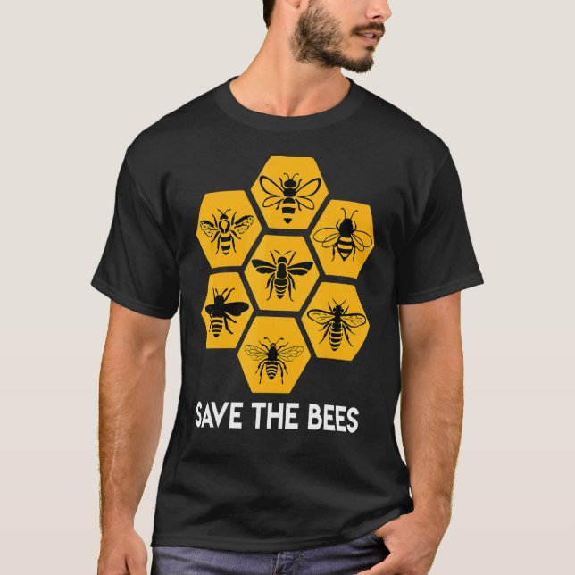 Save The Bees Beekeeper T-Shirt (Front)