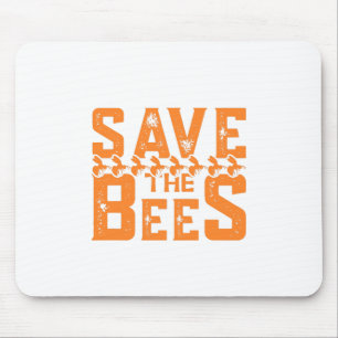 Save The Bees-bees-bee-nature-yellow-cute Mouse Pad