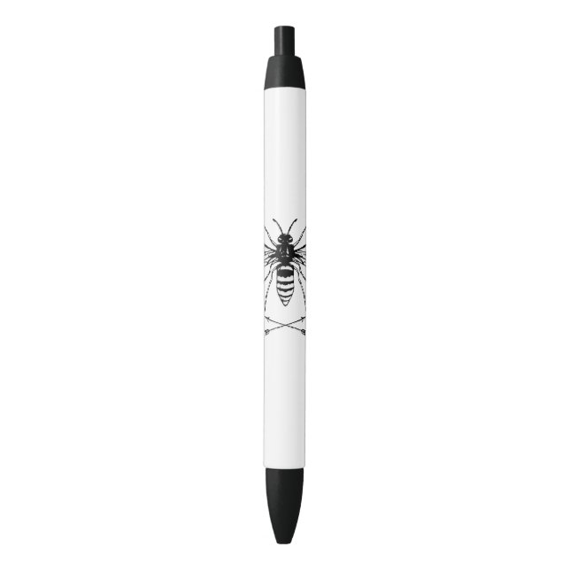 Save the bees black ink pen (Front Vertical)