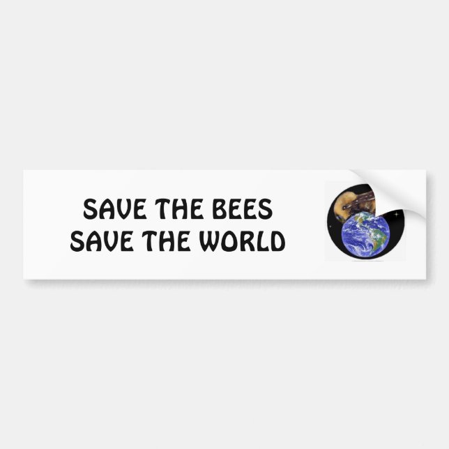 Save the Bees Bumper Sticker (Front)