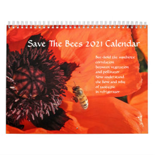 Save The Bees  Calendar by poetphoto