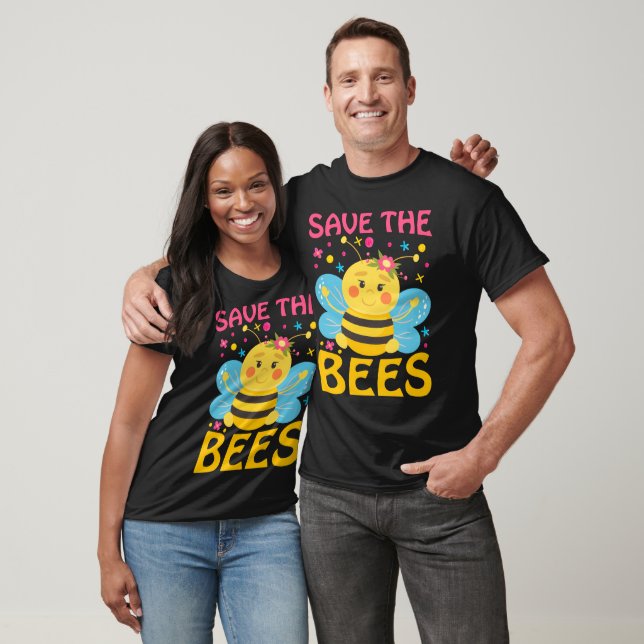 Save The Bees Cartoon T-Shirt (Unisex)