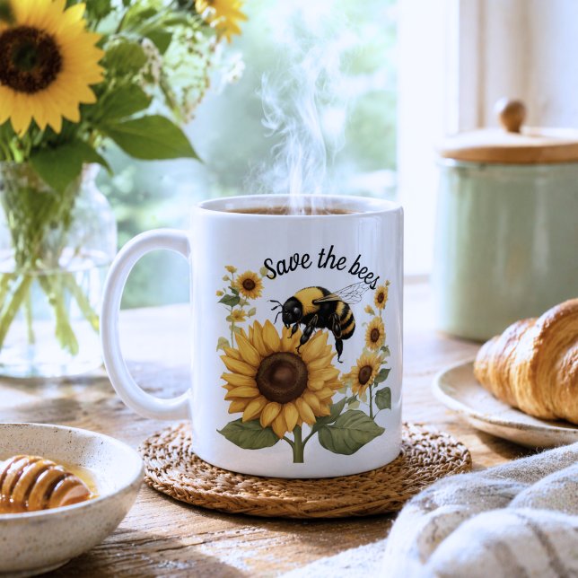 Save the Bees Coffee Mug (Creator Uploaded)