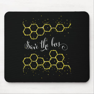 Save The Bees Environmental Nature Protection Gift Mouse Pad