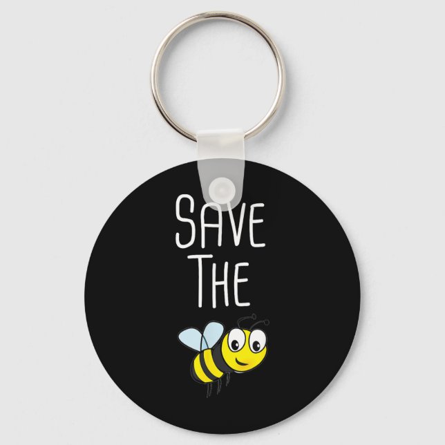 Save The Bees - Environmental Protection Bee Beeke Keychain (Front)