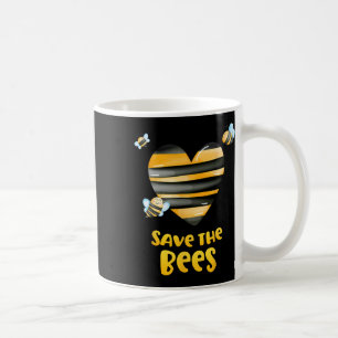 Save The Bees Heart Apiary Shirt Bee Beekeeper Ear Coffee Mug