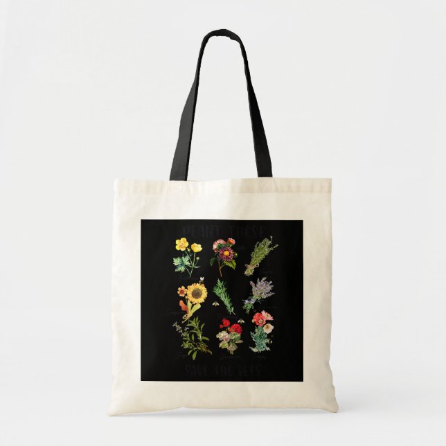 Save the Bees Honey Flower Beekeeper Plant These  Tote Bag (Front)