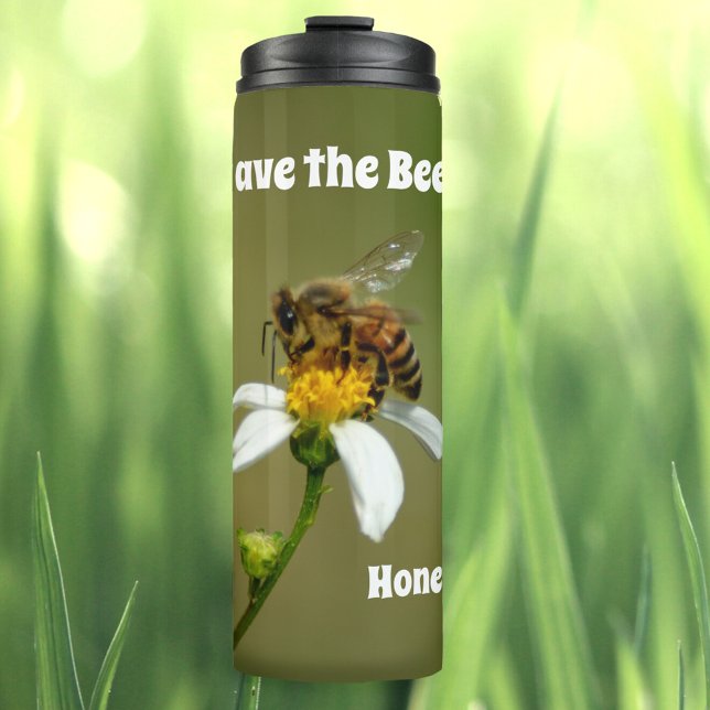 Save the Bees Honeybee Personalized Thermal Tumbler (Creator Uploaded)