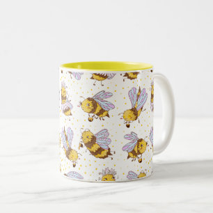Save the Bees Inspirational Bee Honey Lover Gift Two-Tone Coffee Mug