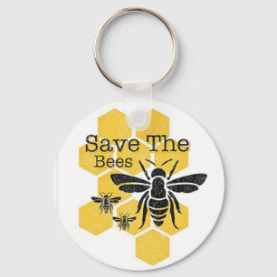 Save The Bees Keychain