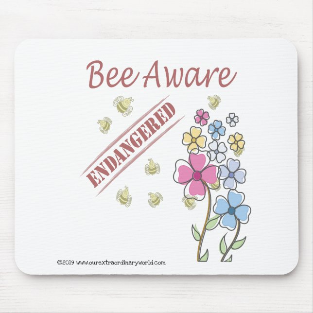 Save the Bees Mouse Pad (Front)
