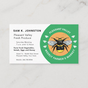 Save the Bees Nature Lover Farmer or Gardener Business Card