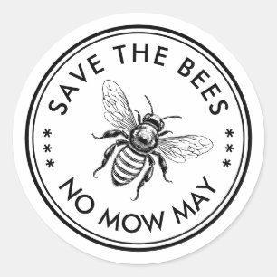 Save the bees no mow may sticker