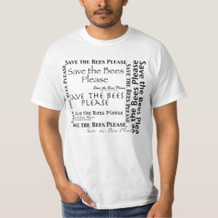 Save the Bees Please men's collage shirt