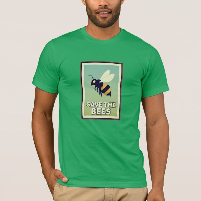 Save the Bees – Protect Our Pollinators Concept T-Shirt (Front)