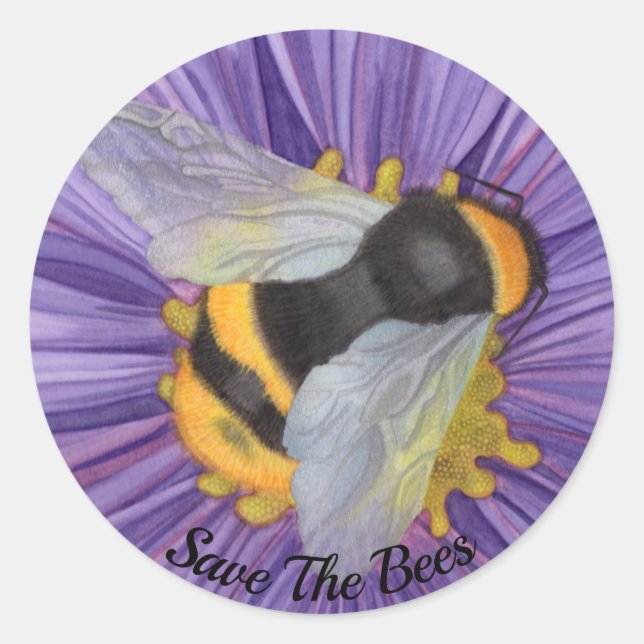 SAVE The BEES set 20 Stickers Envelope Seals (Front)