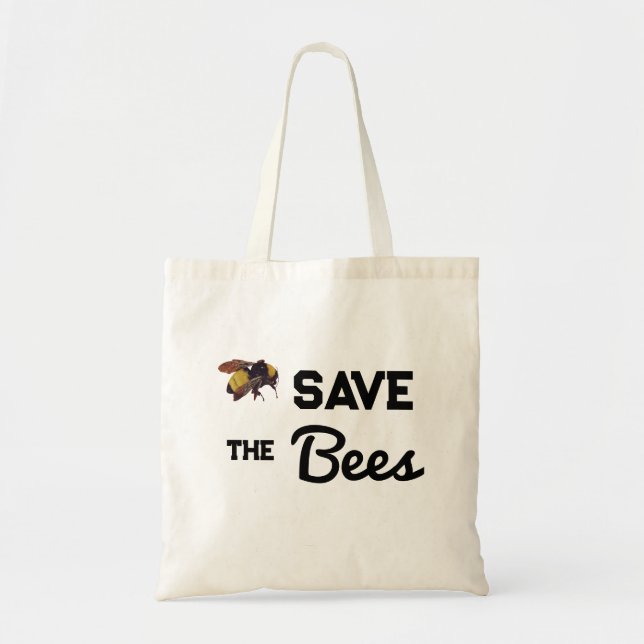 SAVE THE BEES SLEEK TOTE BAG (Front)