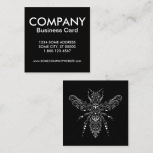 save the bees square business card