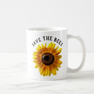 Save the Bees Sunflower Mug