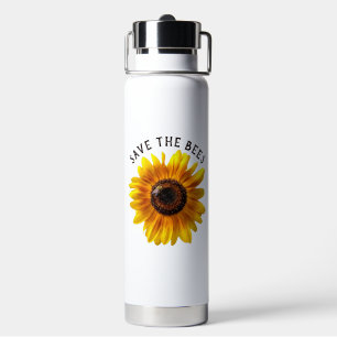 Save the Bees Sunflower Water Bottle