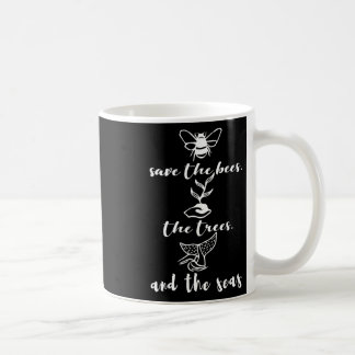 Save The Bees Trees And Seas Environmental Day Ear Coffee Mug
