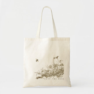 Save the Bees Wildflower Tote Bag