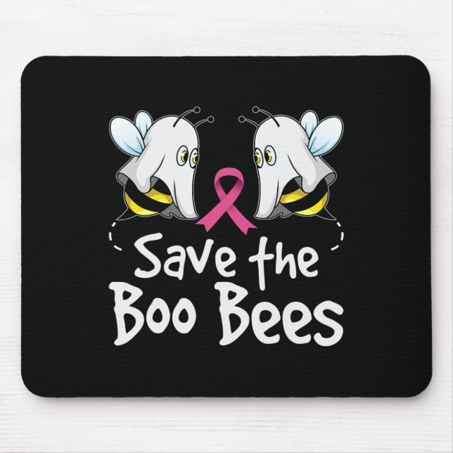 Save The Boo Bees Breast Cancer Awareness Hallowee Mouse Pad (Front)