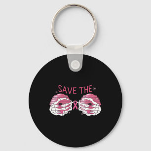 Save The Boo Bees Breast Cancer Halloween Women Keychain
