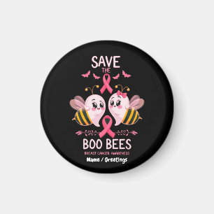 Save The Boo Bees Breast Cancer Women Halloween  Magnet