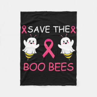 Save The Boo Bees Halloween Fun Breast Cancer Awar Fleece Blanket