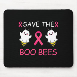 Save The Boo Bees Halloween Fun Breast Cancer Awar Mouse Pad