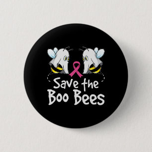 Save The Boobees Boo Bees Breast Cancer Awareness  2 Inch Round Button