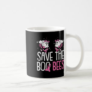 Save The Breast Cancer Awareness Boo Bees Hallowee Coffee Mug