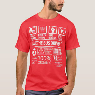 Save The Bus Driver MultiTasking Certified Job Gif T-Shirt