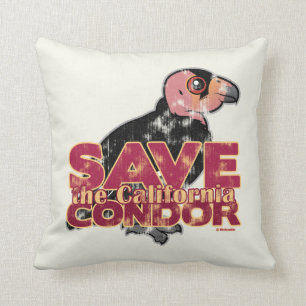 Save the California Condor Throw Pillow