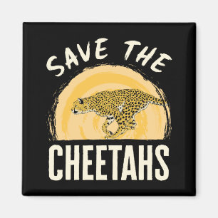 Save the Cheetahs Endangered Animal Magnet
