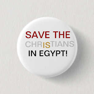 save the christians of egypt button