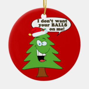 Save The Christmas Trees! Ceramic Ornament