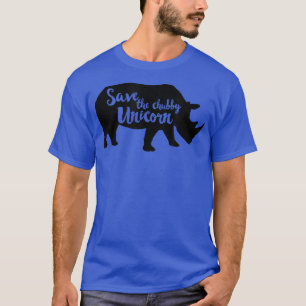 Save The Chubby Unicorn Funny Rhino Lover Gift Chr T-Shirt