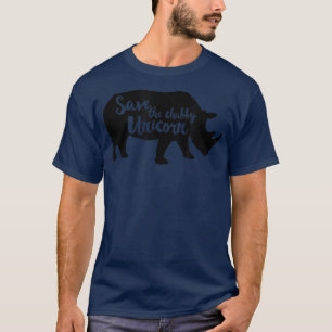 Save The Chubby Unicorn Funny Rhino Lover Gift Chr T-Shirt