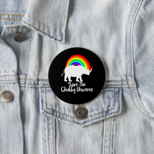 Save The Chubby Unicorns 3 Inch Round Button