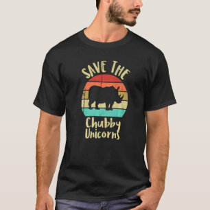 Save the Chubby Unicorns Fat Rhino Retro Vintage T-Shirt