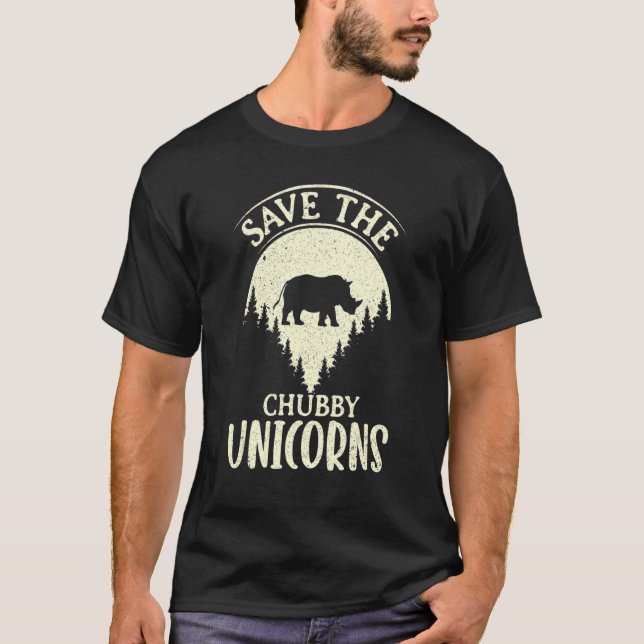 Save The Chubby Unicorns For Unicorns T-Shirt (Front)